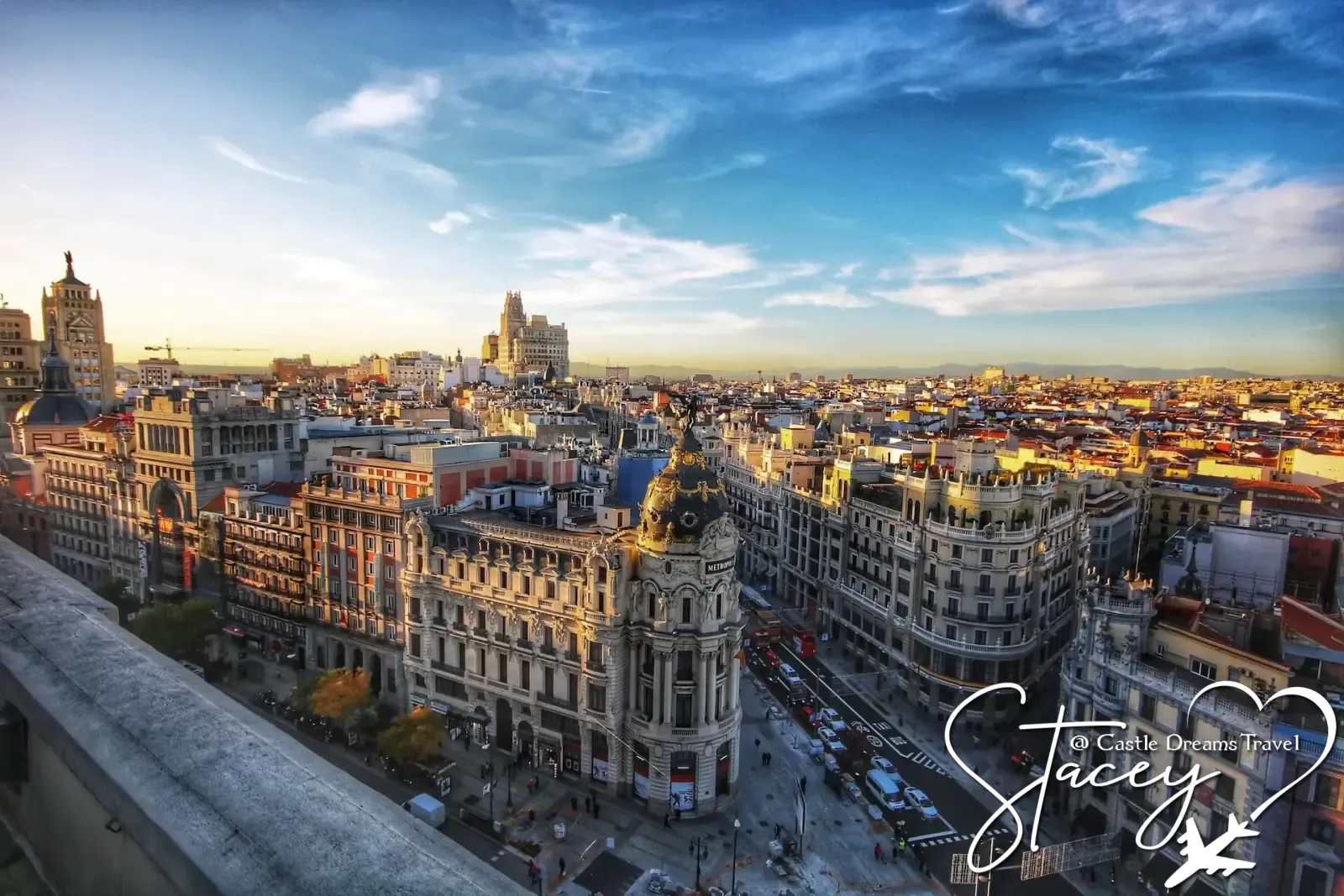 Grand architecture and plazas of Madrid, Spain