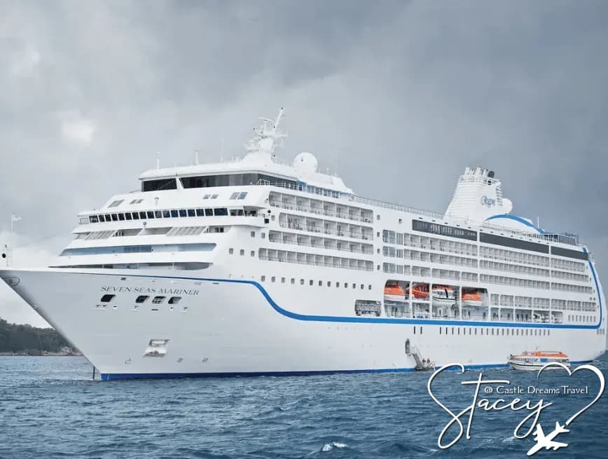 Regent Seven Seas cruise ship at sea