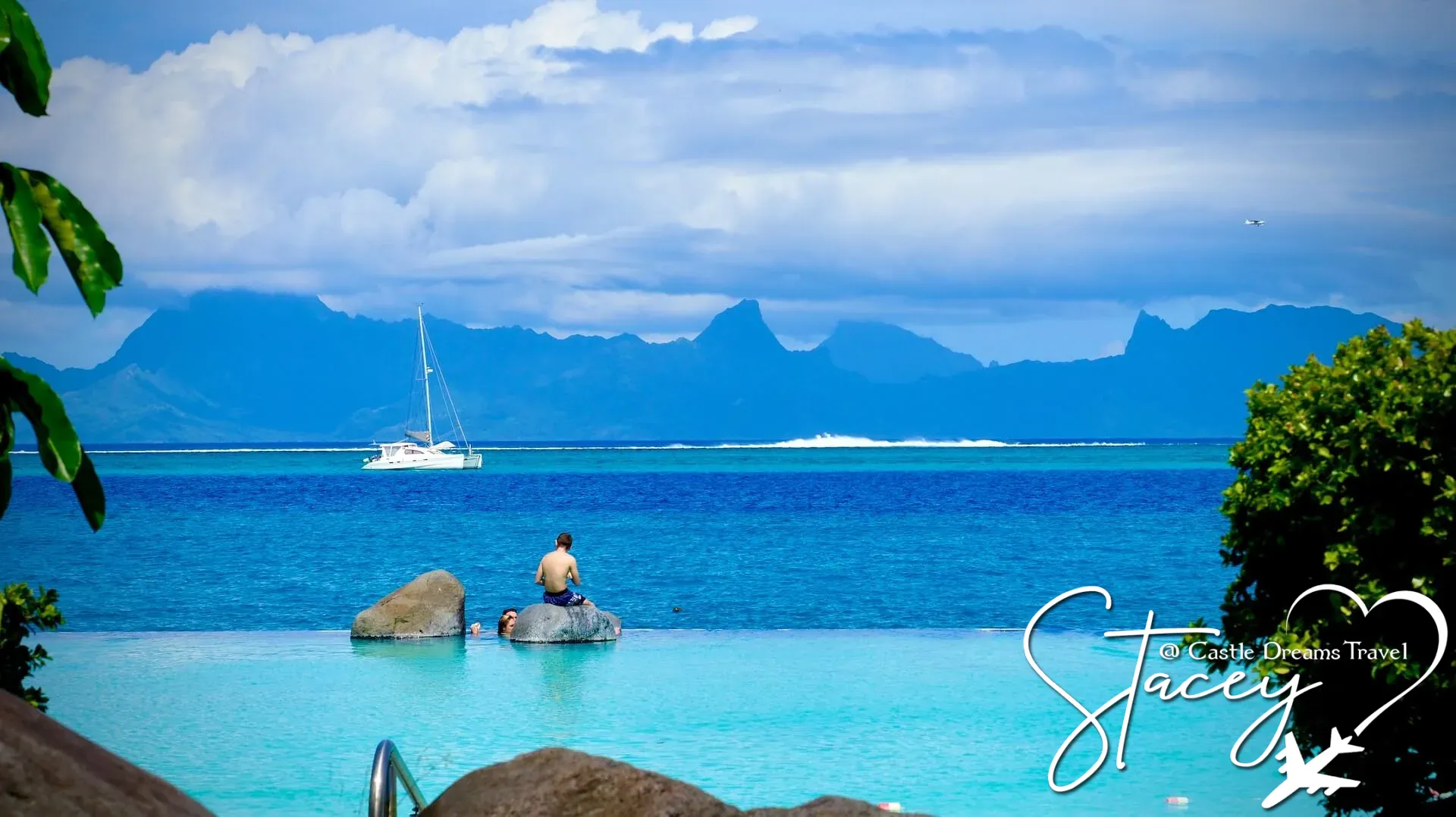 Lagoon and lush peaks of Tahiti, French Polynesia