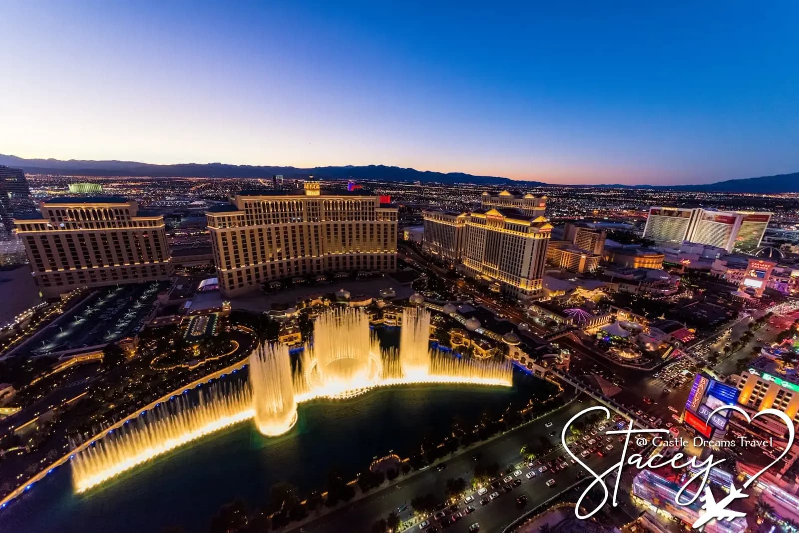 The Las Vegas Strip lit up at night