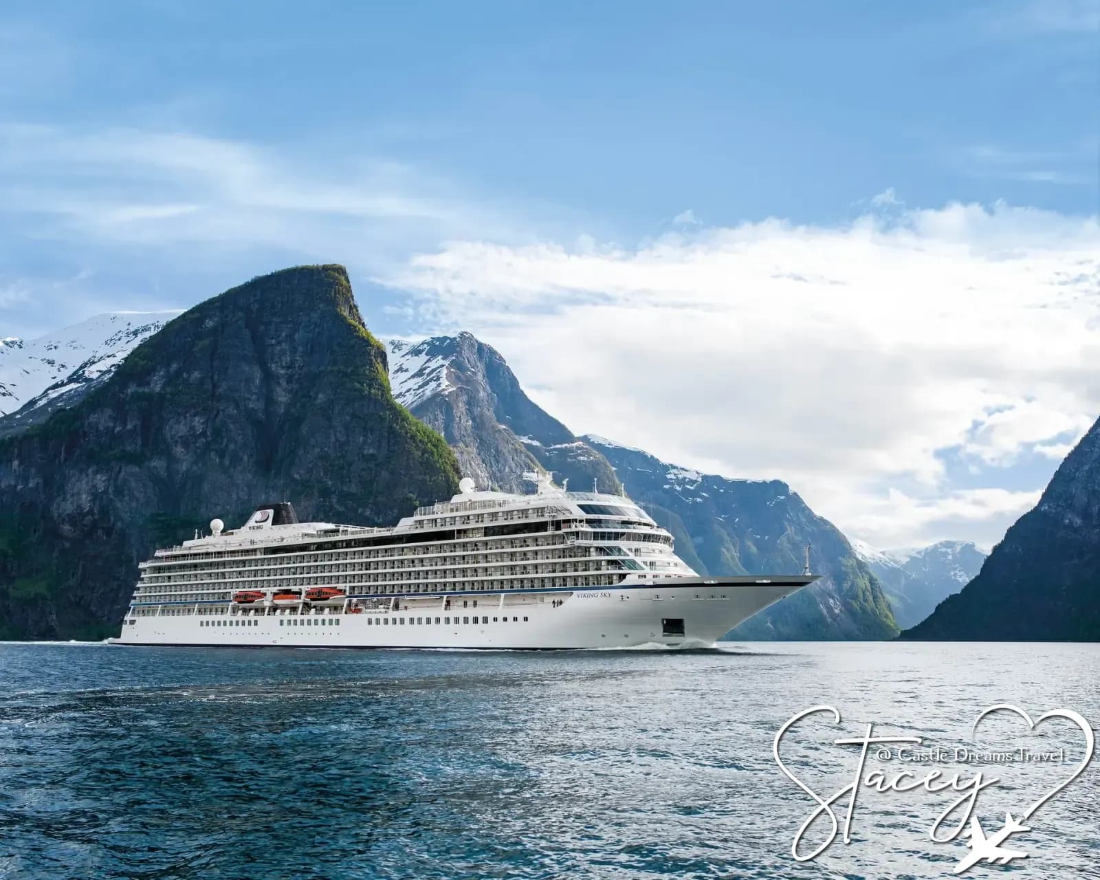Viking ocean cruise ship at sea