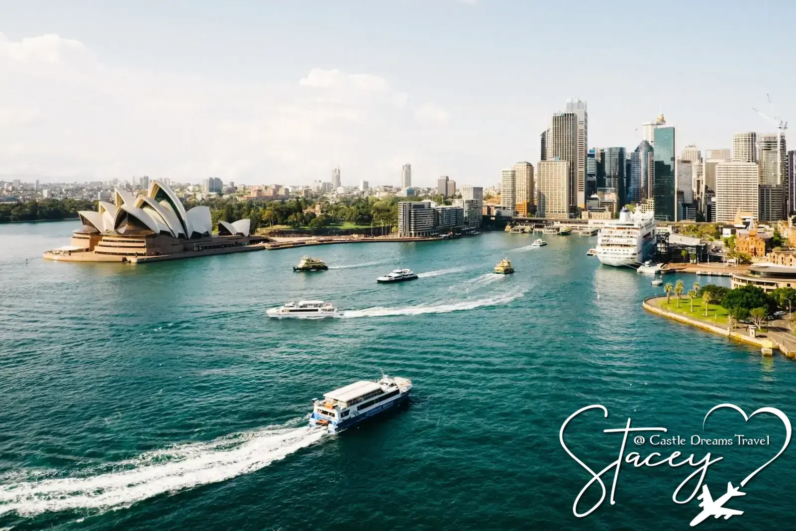 Sydney Opera House and harbour in Australia