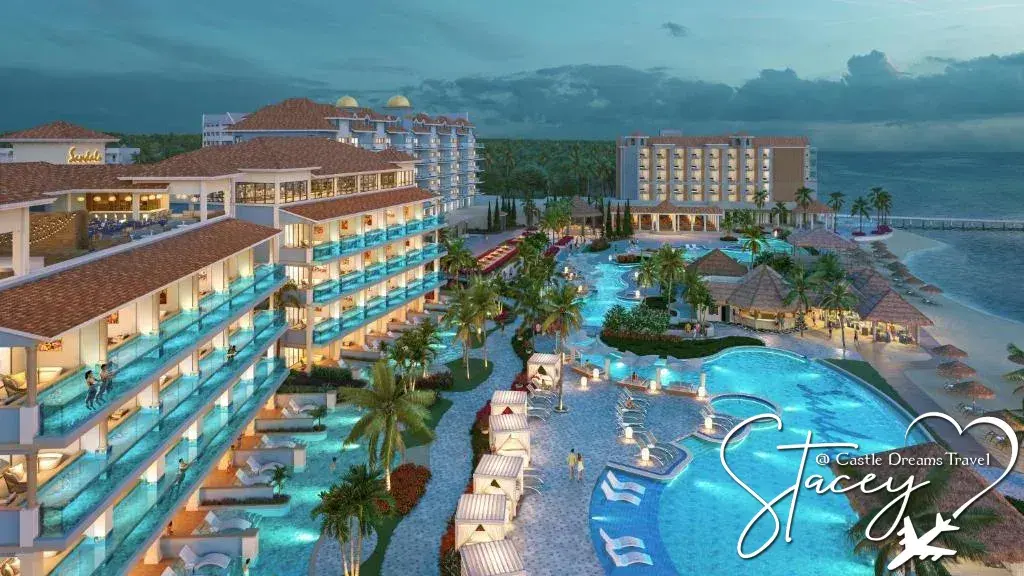 Sandals Dunn's River on Jamaica's north coast near cascading waterfalls