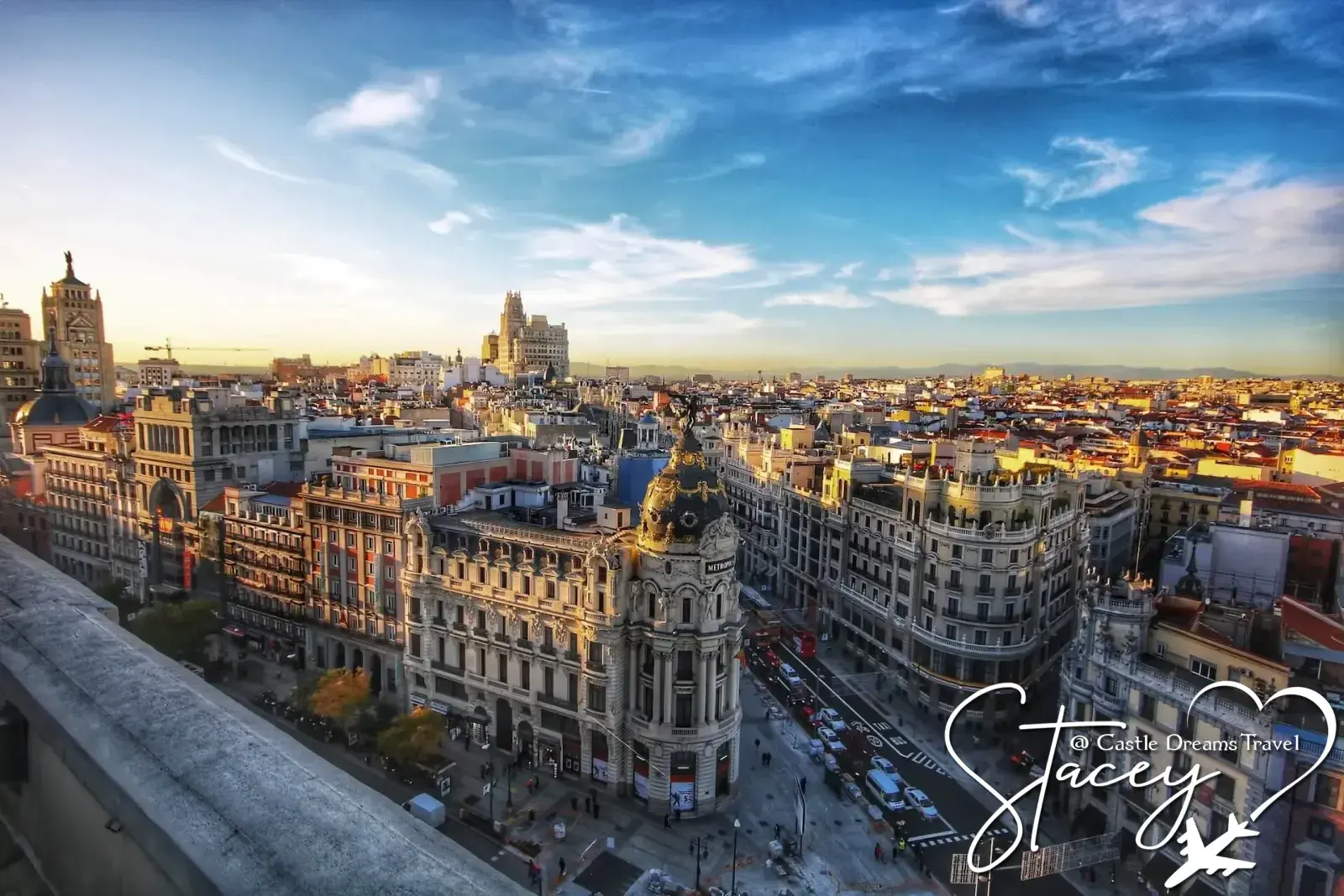 Grand architecture and plazas of Madrid, Spain