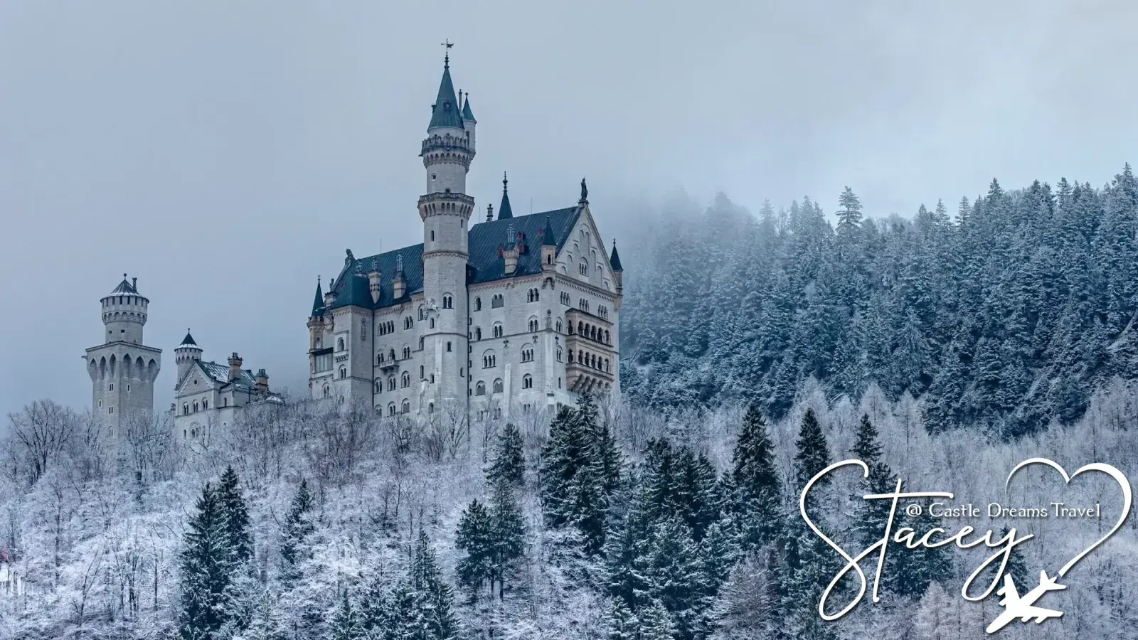 Fairytale towers of Neuschwanstein Castle in Bavaria, Germany