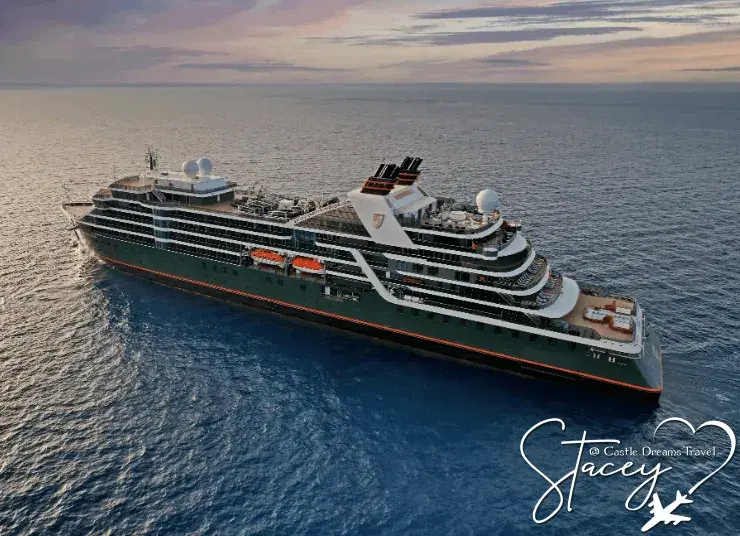 Seabourn ultra-luxury ship at sea