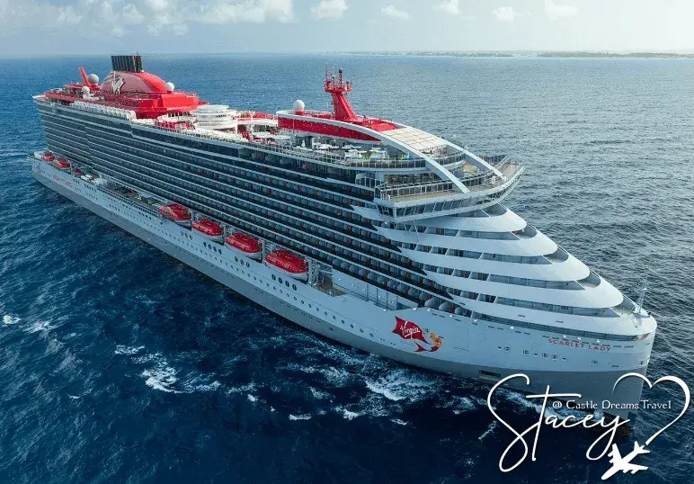 Virgin Voyages ship at sea
